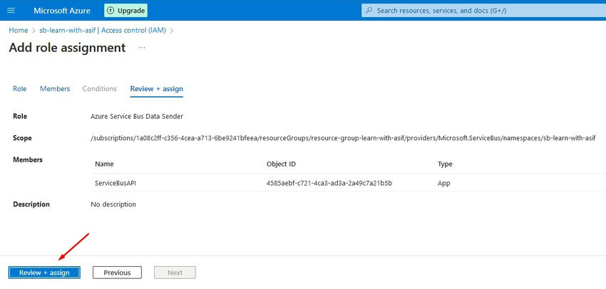 REST API to Send Messages to Azure Service Bus